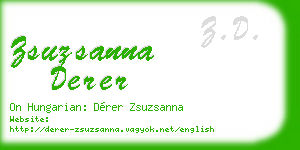 zsuzsanna derer business card