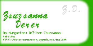 zsuzsanna derer business card